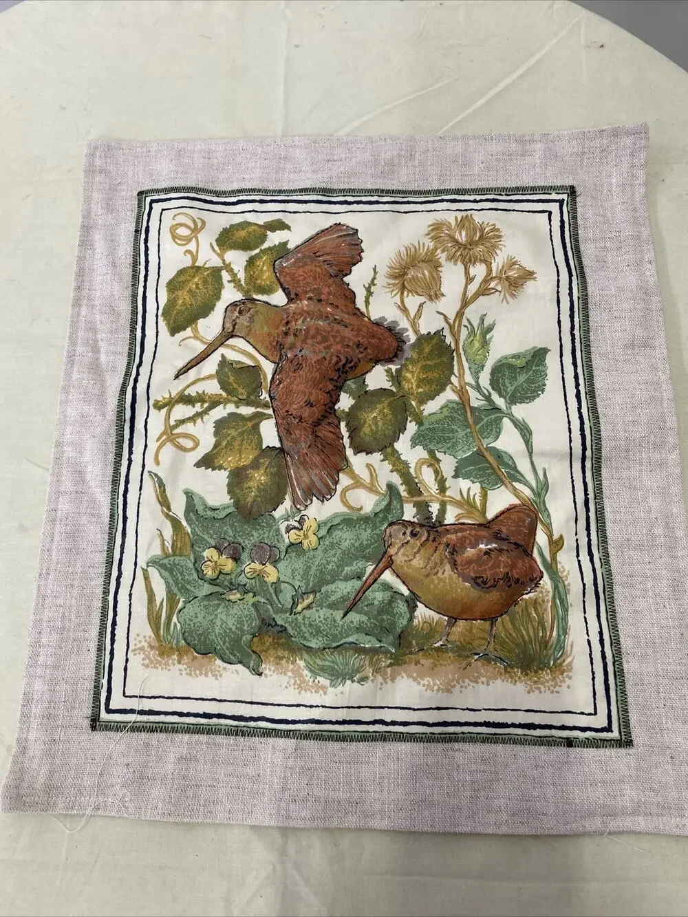 Vintage Handmade Birds Decorative Decor 3D Statement Pillowcase Layered